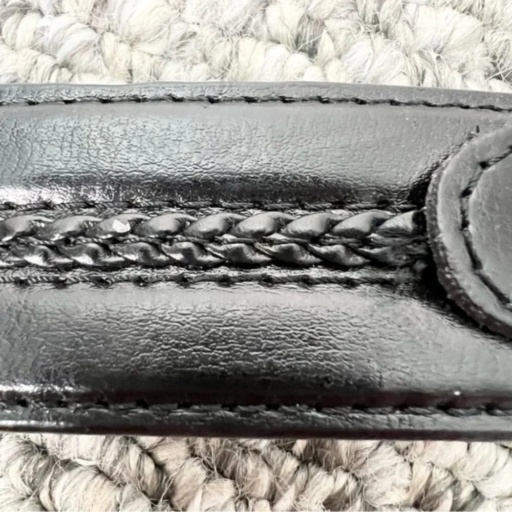 N/A black leather